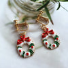 Fashion Christmas Tree Wreath Deer Alloy Plating Women's Drop Earrings Ear Clips 1 Pair