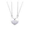 Fashion Heart Shape Alloy Plating Couple Pendant Necklace 2 Pieces