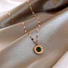 Sweet Heart Shape Fish Tail Copper Pearl Inlay Zircon Necklace