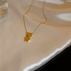 Sweet Heart Shape Fish Tail Copper Pearl Inlay Zircon Necklace