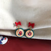 Fashion Christmas Tree Santa Claus Snowflake Alloy Bowknot Women's Earrings 1 Pair