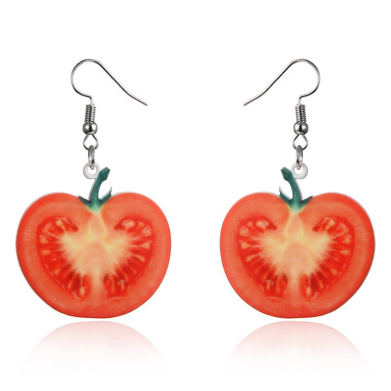 1 Pair Fashion Fruit Arylic Women's Drop Earrings