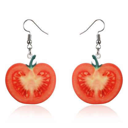 1 Pair Fashion Fruit Arylic Women's Drop Earrings