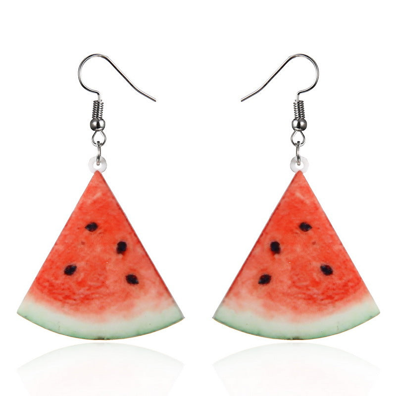 1 Pair Fashion Fruit Arylic Women's Drop Earrings