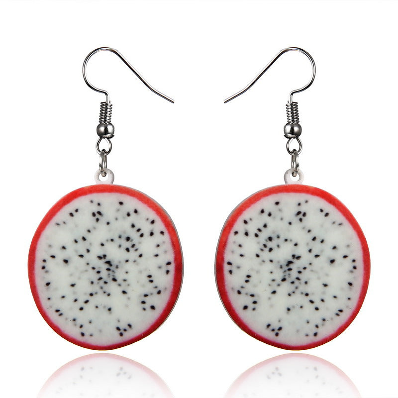 1 Pair Fashion Fruit Arylic Women's Drop Earrings