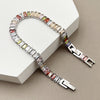 Simple Style Square Stainless Steel Inlay Zircon Bracelets