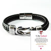 Fashion Geometric Stainless Steel Pu Leather Plating Men's Bracelets 1 Piece