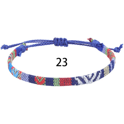 1 Piece Retro Color Block Cloth Stripe Women's Bracelets