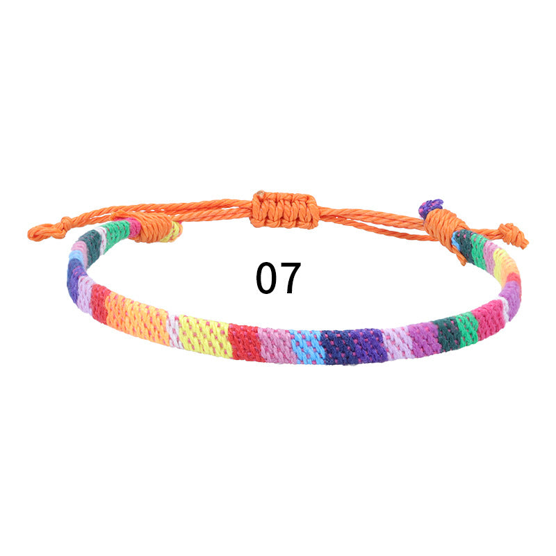 1 Piece Retro Color Block Cloth Stripe Women's Bracelets