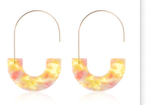 Fashion Leaves Oval Rectangle Alloy Acetic Acid Sheets Plating Women's Drop Earrings 1 Pair