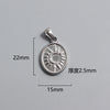 1 Piece Titanium Steel Portrait Cross Heart Shape Polished Pendant