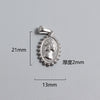 1 Piece Titanium Steel Portrait Cross Heart Shape Polished Pendant