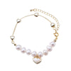 Fashion Heart Shape Pearl Bracelets 1 Piece