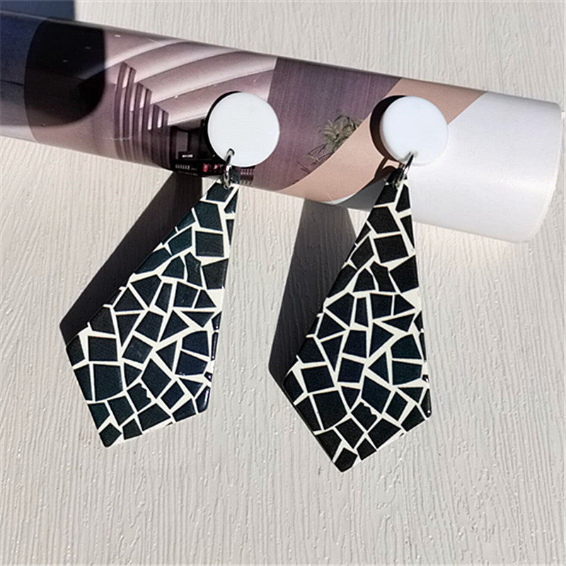 1 Pair Fashion Color Block Arylic Drop Earrings