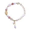 Fashion Heart Shape Fish Tail Pearl Handmade Inlay Artificial Gemstones Bracelets 1 Piece