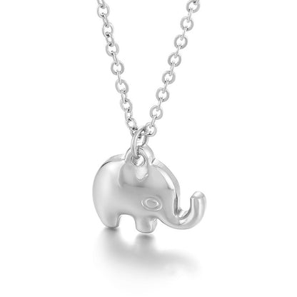 Fashion Elephant Titanium Steel Plating Pendant Necklace 1 Piece