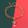 Fashion Christmas Tree Santa Claus Elk Alloy Women's Bracelets 1 Piece