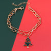 Fashion Christmas Tree Santa Claus Elk Alloy Women's Bracelets 1 Piece