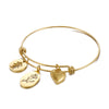 Simple Style Heart Shape Flower Titanium Steel Plating Hollow Out Bangle 1 Piece