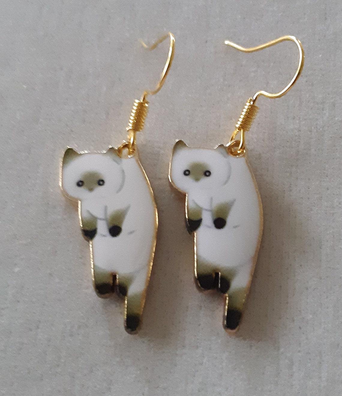 Fashion Cat Alloy Women's Drop Earrings 1 Pair