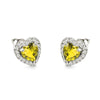 Sweet Heart Shape Alloy Rhinestone Women's Ear Studs 1 Pair