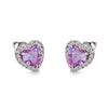 Sweet Heart Shape Alloy Rhinestone Women's Ear Studs 1 Pair