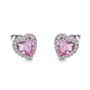 Sweet Heart Shape Alloy Rhinestone Women's Ear Studs 1 Pair