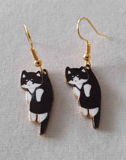 Fashion Cat Alloy Women's Drop Earrings 1 Pair