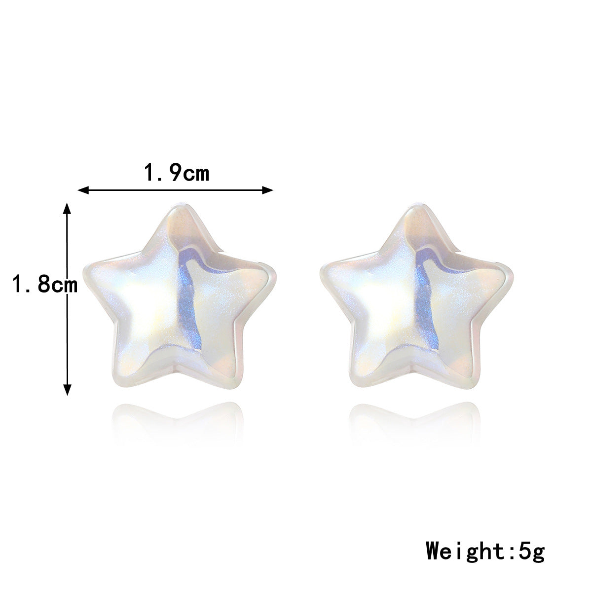 Wholesale Jewelry 1 Pair Cute Star Heart Shape Rhombus Imitation Pearl Ear Studs