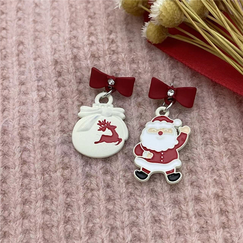 Fashion Santa Claus Snowman Snowflake Alloy Women's Earrings 1 Pair