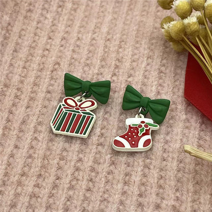 Fashion Santa Claus Snowman Snowflake Alloy Women's Earrings 1 Pair