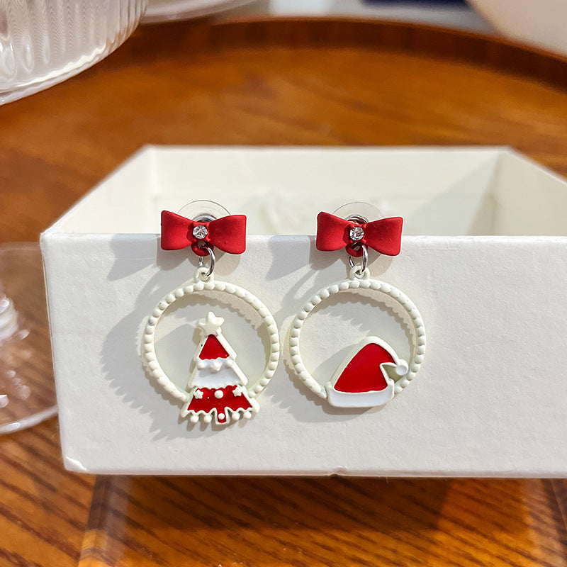 Fashion Cartoon Character Christmas Tree Santa Claus Alloy Plating Women's Drop Earrings 1 Pair