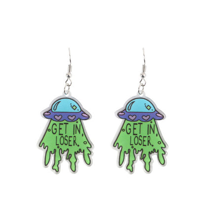 Fashion Alien Arylic Women's Drop Earrings 1 Pair