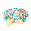 Fashion Multicolor Alloy Beaded Unisex Bracelets 1 Set