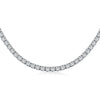 Fashion Solid Color Silver Plating Inlay Zircon Necklace 1 Piece