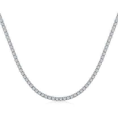 Fashion Solid Color Silver Plating Inlay Zircon Necklace 1 Piece