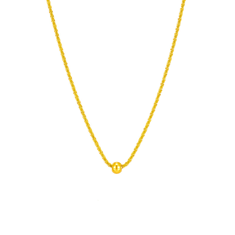 Hip-hop Geometric Titanium Steel Gold Plated Necklace 1 Piece