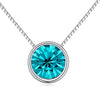 Fashion Round Alloy Gold Plated Inlay Crystal Zircon Women's Necklace 1 Piece