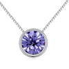 Fashion Round Alloy Gold Plated Inlay Crystal Zircon Women's Necklace 1 Piece