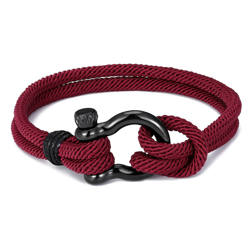 Fashion Solid Color Stainless Steel Braid Men'S Bracelets