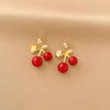 Retro Round Plaid Heart Shape Alloy Inlay Artificial Pearls Rhinestones Women's Ear Clips 1 Pair