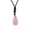 Ethnic Style Water Droplets Natural Stone Crystal Agate Pendant Necklace 1 Piece