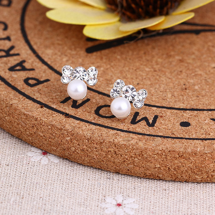 1 Pair Fashion Geometric Pearl Plating Alloy Ear Studs