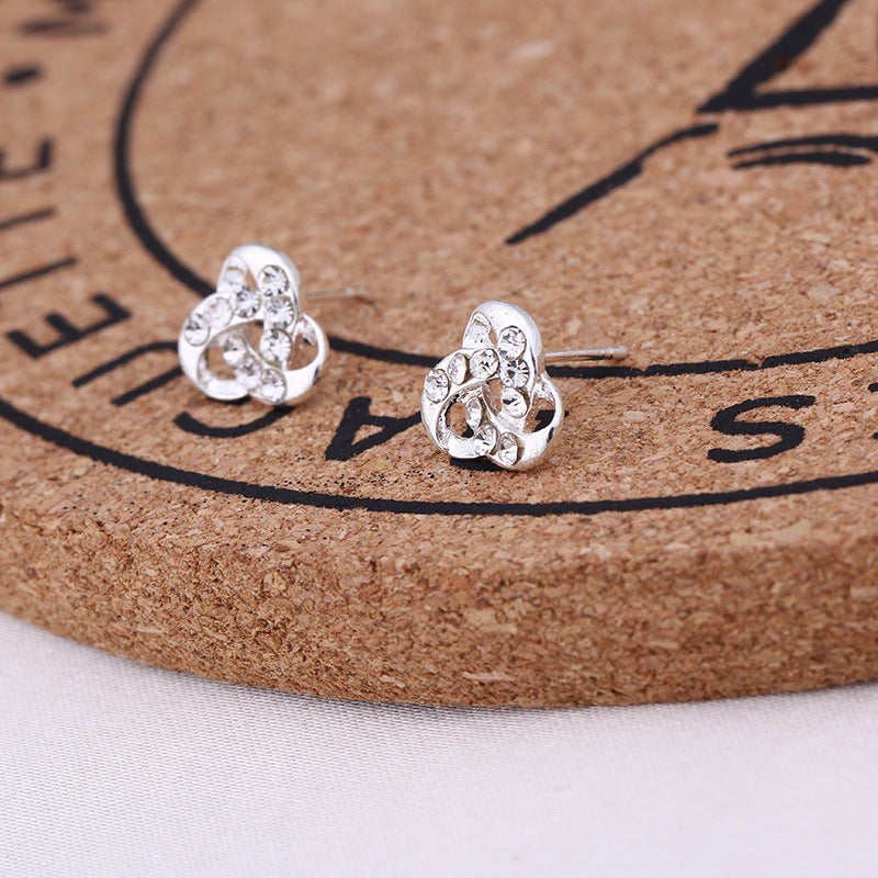 1 Pair Fashion Geometric Pearl Plating Alloy Ear Studs