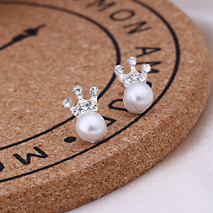 1 Pair Fashion Geometric Pearl Plating Alloy Ear Studs