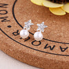 1 Pair Fashion Geometric Pearl Plating Alloy Ear Studs