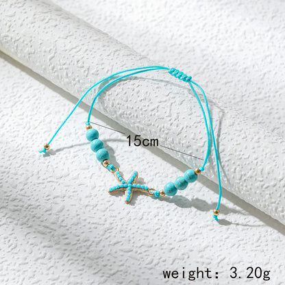 Ethnic Style Heart Shape Butterfly Turquoise Alloy Wholesale Bracelets