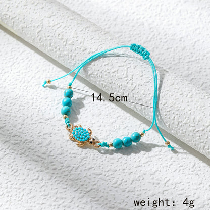 Ethnic Style Heart Shape Butterfly Turquoise Alloy Wholesale Bracelets