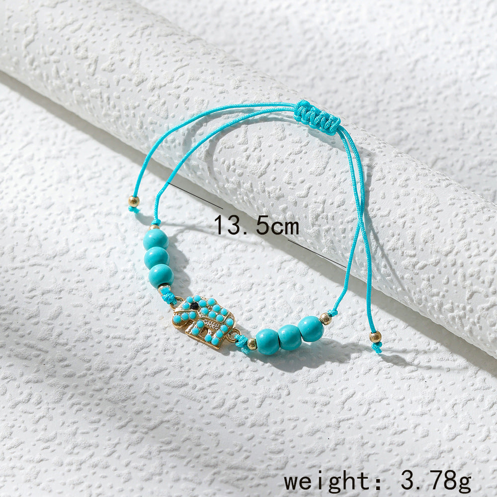 Ethnic Style Heart Shape Butterfly Turquoise Alloy Wholesale Bracelets