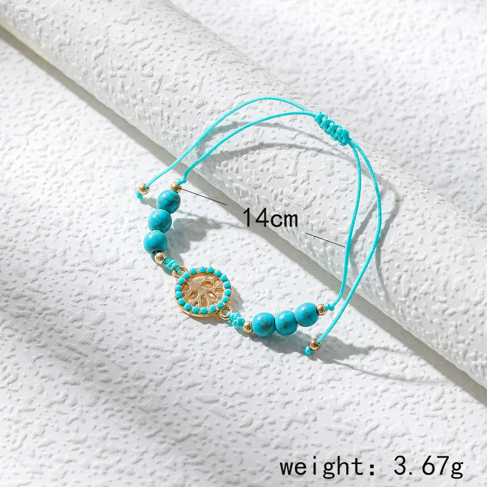 Ethnic Style Heart Shape Butterfly Turquoise Alloy Wholesale Bracelets